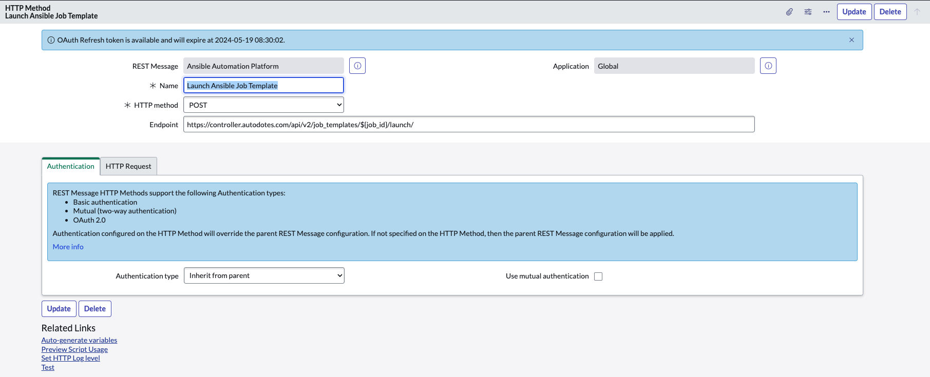 Create HTTP Method